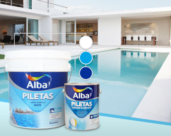 Pintura Pileta/piscina Alba Caucho 4l Pintumm