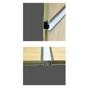 Pintecord Perfil H De Aluminio C/ soporte P/ Luz LED P/panel BPC 3M