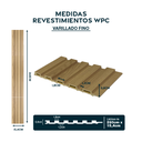 Revestimientos Pintecord WPC Varillado fino 0.15 X2.6M