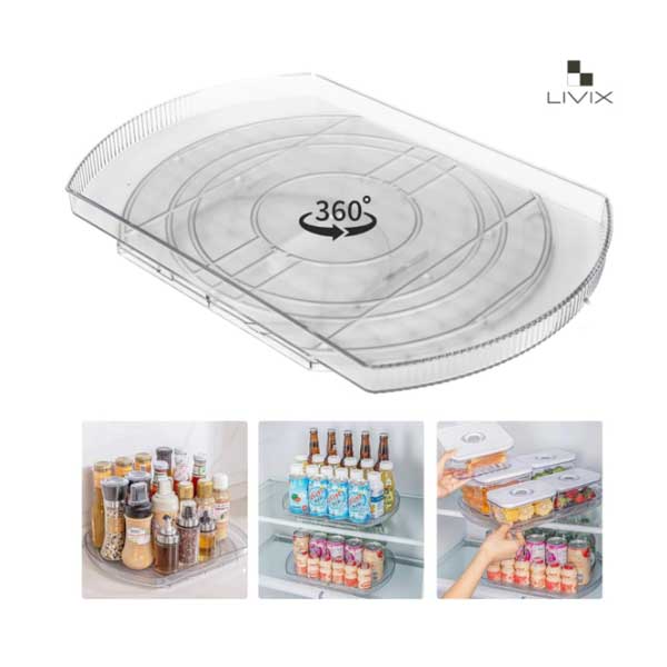 Livix Bandeja Giratoria Doble Multiuso