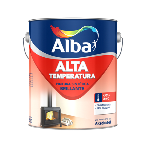 [252515] Alba Esmalte Alta Temperatura Brillante (ALUMINIO, 0.5 L)