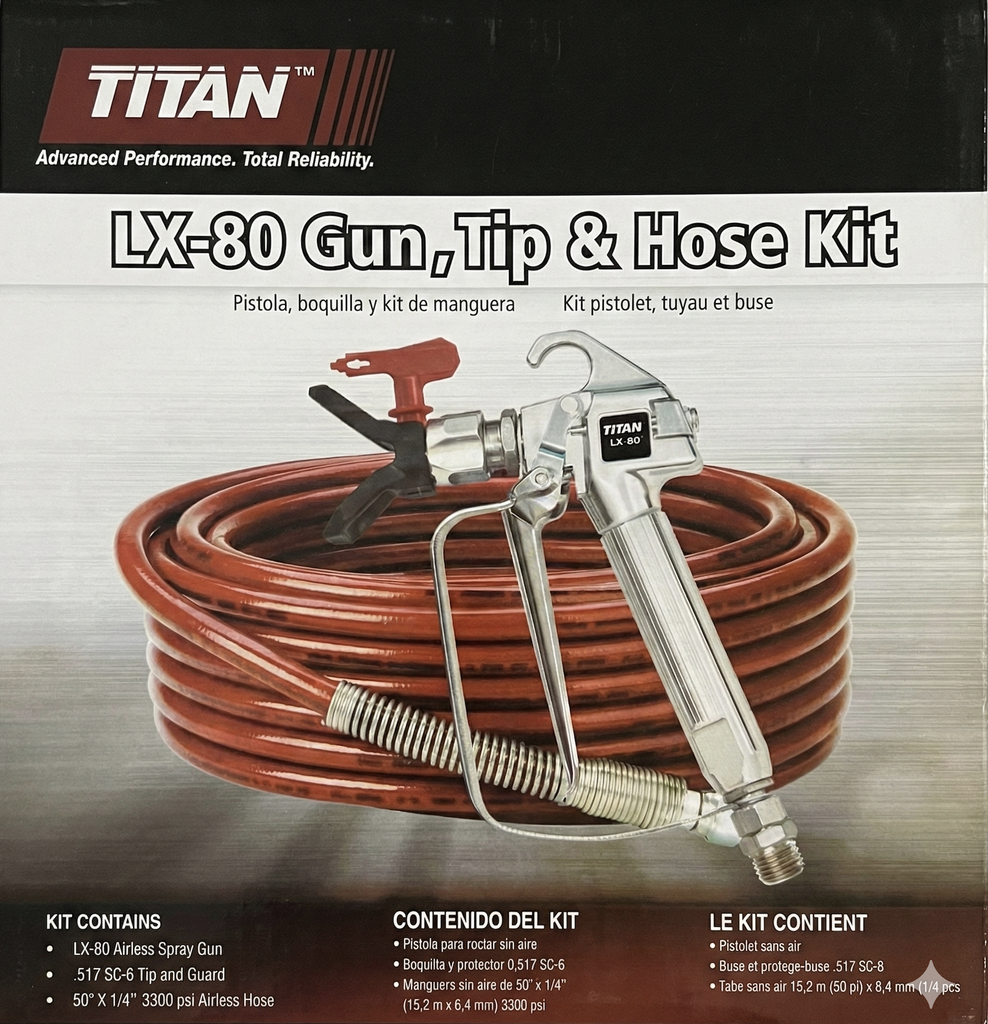 Titan KIT pistola lx-80, boquilla y manguera 15 MTS
