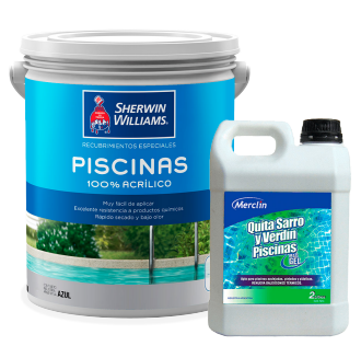 COMBO ONLINE - Loxon Piscinas 10lts + Merclin Quita Sarro Y Verdin Piscinas 2lts