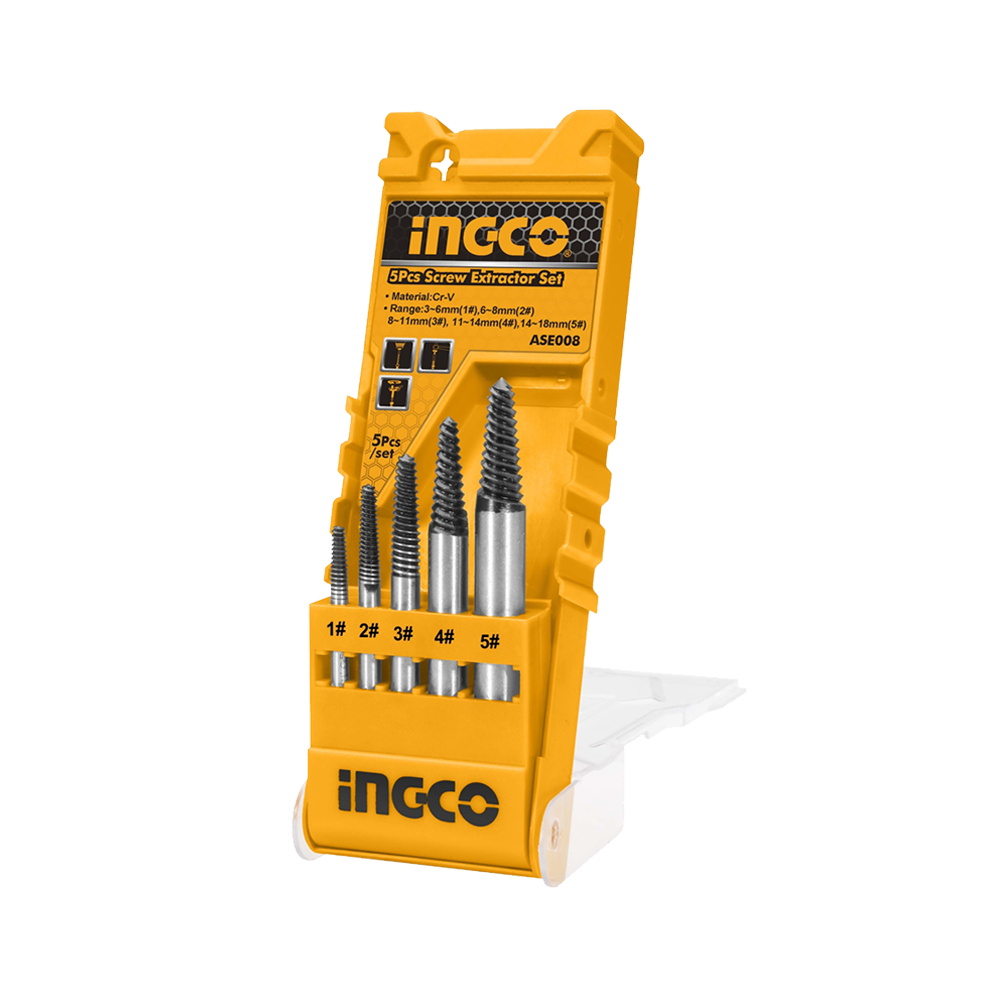 Ingco Set Extractor De Tornillos Industrial