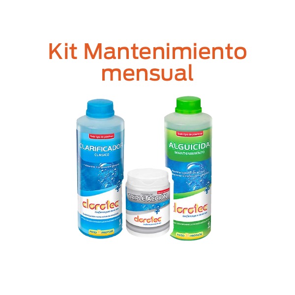 Clorotec Kit Mantenimiento Mensual Piscinas