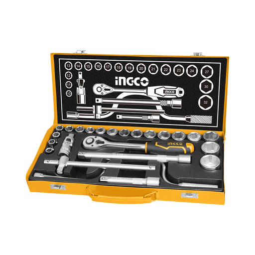 [250892] Ingco Set De Dados Y Llave Tubo Con Crique *#