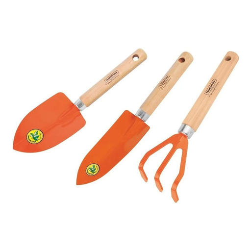 [251681] Tramontina Kit P/ Jardin Mango de Madera 3 Piezas