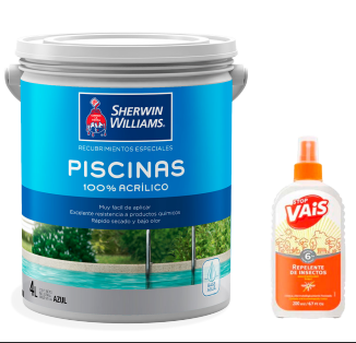 COMBO ONLINE - Loxon Piscinas 4LTS + Algabo Repelente Spray Vais 200ML