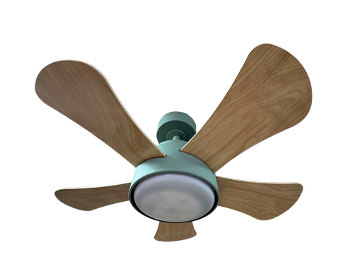 [257667] Pintecord Ventilador De Techo De Madera Verde Vintage Con Luz VN3602