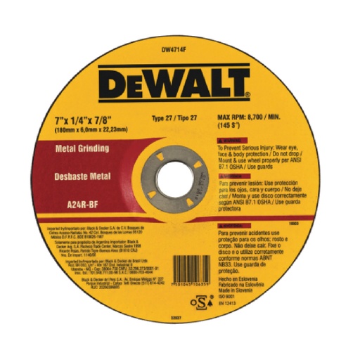 Dewalt Disco De Corte Acero Y Metal *#